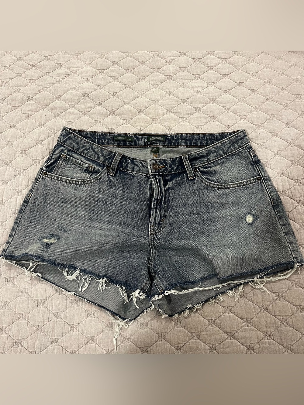 wild fable Distressed Cutoff Jean Shorts in Washed Blue